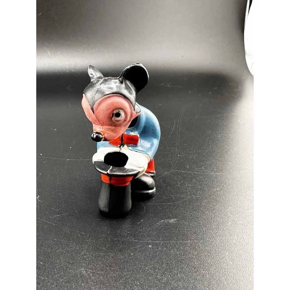 Vtg 1950 Walt Disney Production Marx Toy Mickey Mouse Bobble Head Antique Nodder